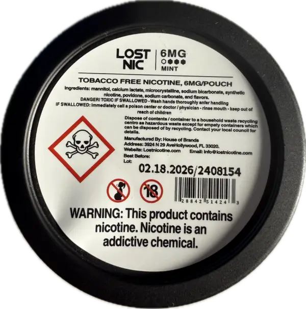 Lost Nic - Nicotine Pouches -  6mg - Image 2